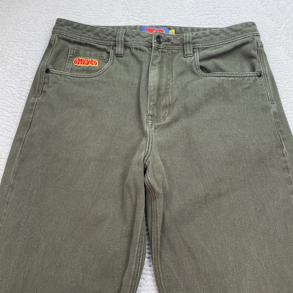 Empyre Skate Pants Olive Green Relax‎ Fit Mens Size 34x29 Hip Hop Streetwear